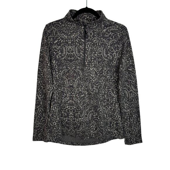 Eddie Bauer Women's Sz L Gray Half-Zip‎ Pullover Sweater Cotton Blend - Picture 1 of 7